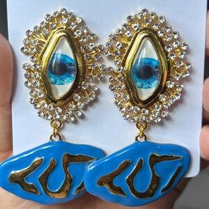 Evil eye earrings